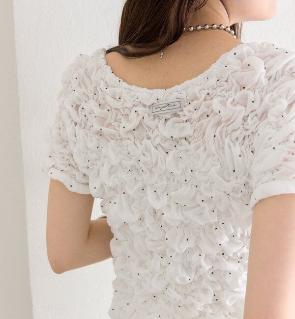  「ふわふわシャーリングTシャツ」|Tシャツ・カットソー|