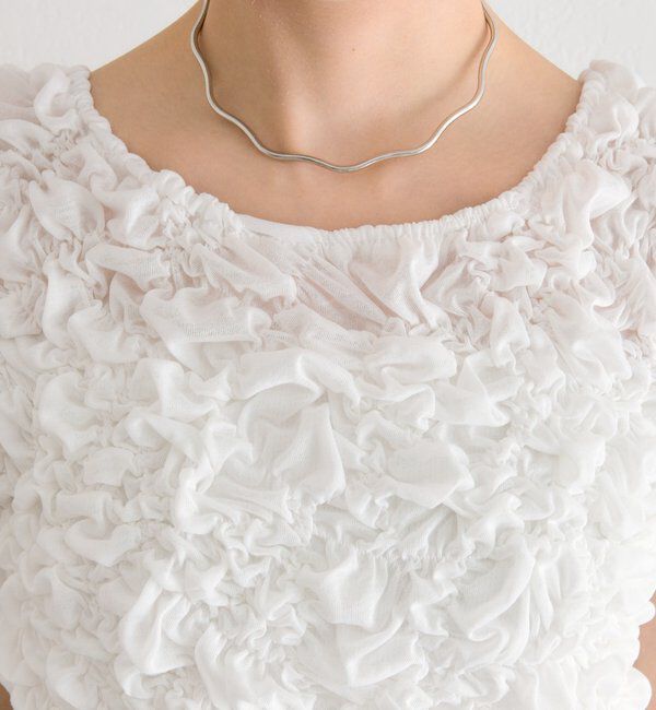  「ふわふわシャーリングTシャツ」|Tシャツ・カットソー|