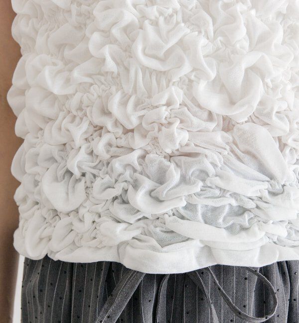  「ふわふわシャーリングTシャツ」|Tシャツ・カットソー|