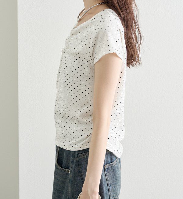  「ドットプリント半袖Tシャツ」|Tシャツ・カットソー|