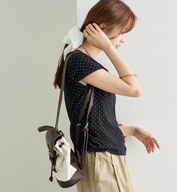  「ドットプリント半袖Tシャツ」|Tシャツ・カットソー|