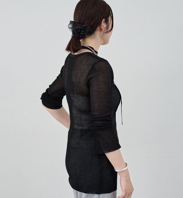  「【インフルエンサー＠komorin_コラボ】チョーカーリブカーディガン」|カーディガン|