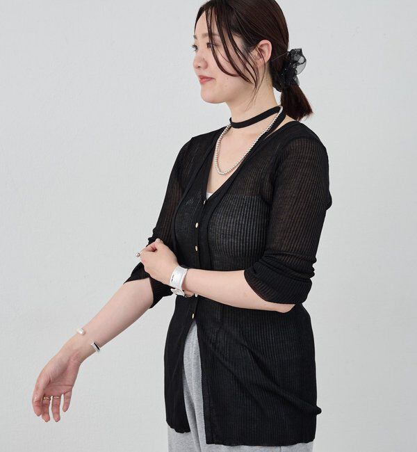  「【インフルエンサー＠komorin_コラボ】チョーカーリブカーディガン」|カーディガン|