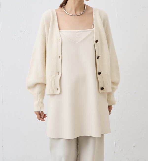  「《レイヤードにも◎》レザーチュニックキャミ」|シャツ・ブラウス|