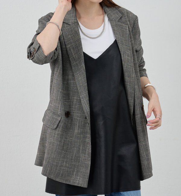  「《レイヤードにも◎》レザーチュニックキャミ」|シャツ・ブラウス|