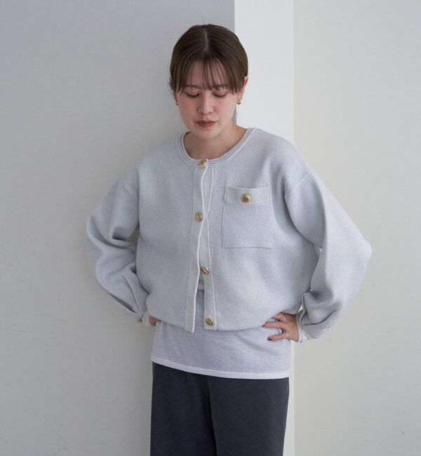  「ラメニットカーディガン」|カーディガン|