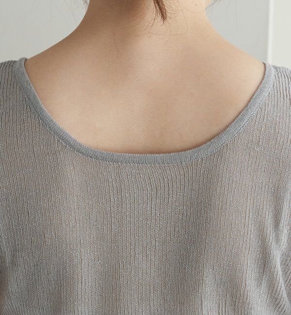  「シアー襟付きニット＆タンクSET」|カーディガン|