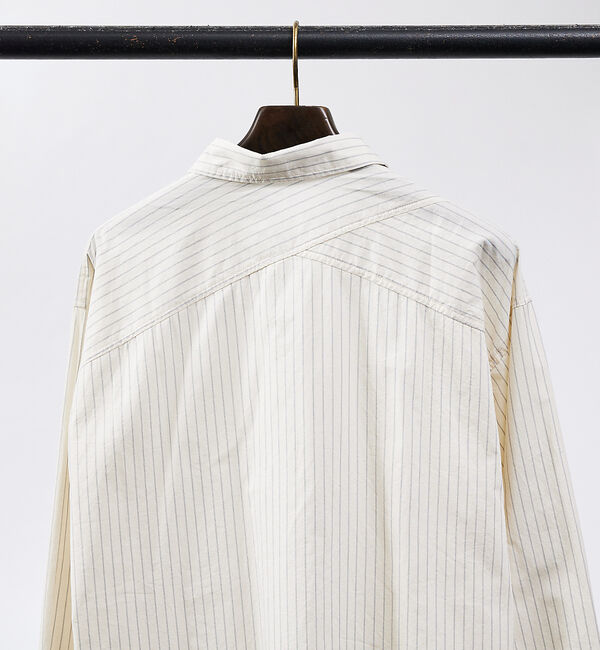 ABAHOUSE「【バイアスヨーク】オーバー ストライプシャツ」|シャツ・ブラウス|