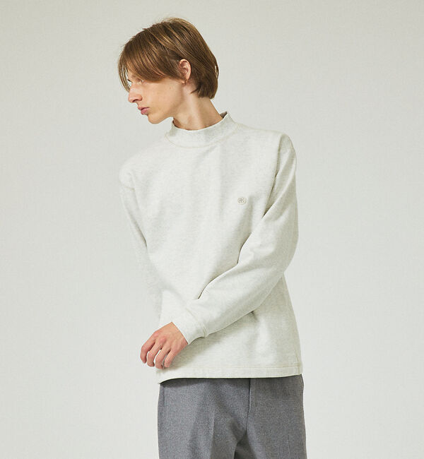 ABAHOUSE「【ワンポイントロゴ】モックネック スウェット / 裏毛プルオーバー」|スウェット・ジャージ|オフホワイト