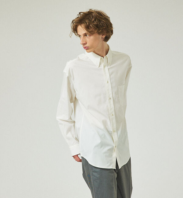 ABAHOUSE「【パウダータッチ】 ボタンダウンシャツ」|シャツ・ブラウス|