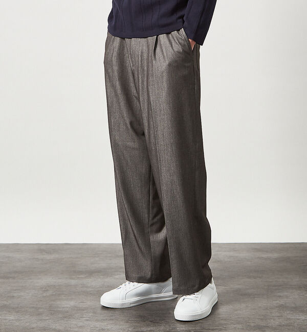 ABAHOUSE「デニムライク ワイドストレート スラックス / ワイドパンツ【予約】」|その他|グレー