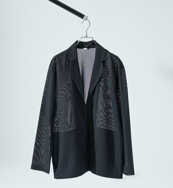 ABAHOUSE「【シアー素材】SHARIR JERSEY ラペル カーディガン / 吸水速乾 軽」|カーディガン|