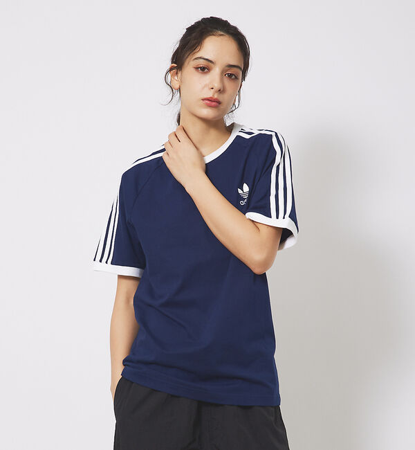 ABAHOUSE「【adidas originals/アディダスオリジナルス】3-STRIPES」|Tシャツ・カットソー|ネイビー