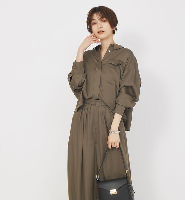 Rouge vif「【セットアップ対応】スリーブスリットシャツ」|シャツ・ブラウス|