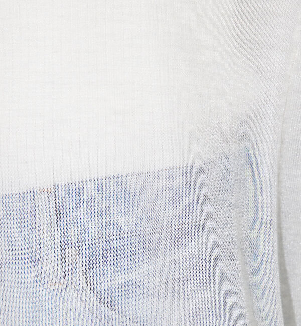 Rouge vif「シアーVネックラメプルオーバー」|ニット・セーター|