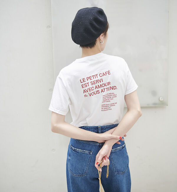 Rouge vif「前後ロゴコンパクトT」|Tシャツ・カットソー|