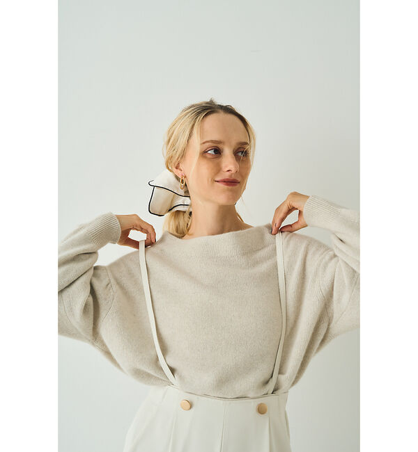 Rouge vif「ラクーン混パフスリーブニットプルオーバー」|ニット・セーター|