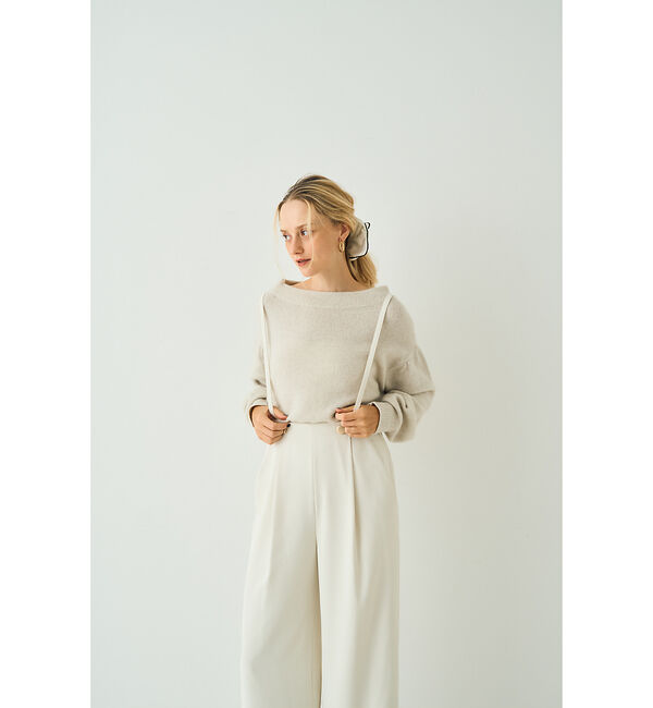 Rouge vif「ラクーン混パフスリーブニットプルオーバー」|ニット・セーター|