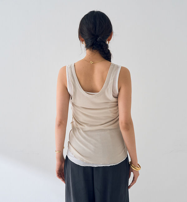 Rouge vif「【2枚セット】レイヤードカットタンクトップ」|キャミソール|