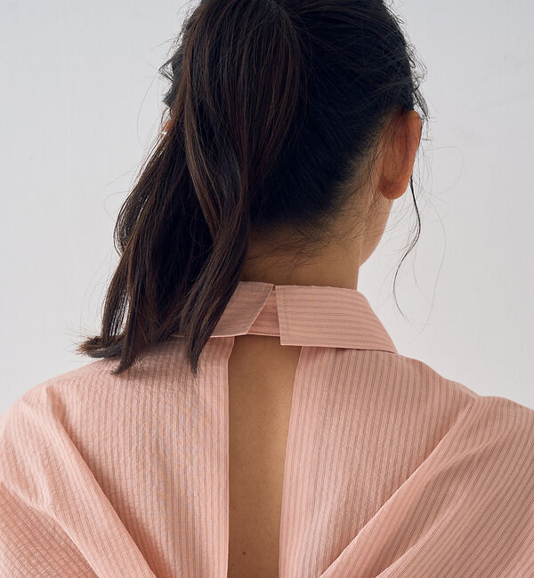 Rouge vif「【新色登場】バックツイストピンストシャツ」|シャツ・ブラウス|