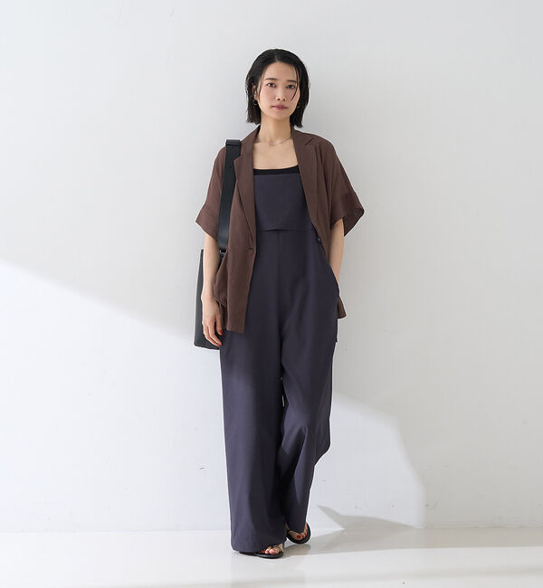 Rouge vif「フレアストレートワイドサロペット」|オールインワン|