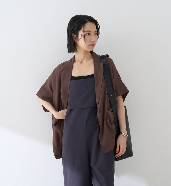 Rouge vif「フレアストレートワイドサロペット」|オールインワン|