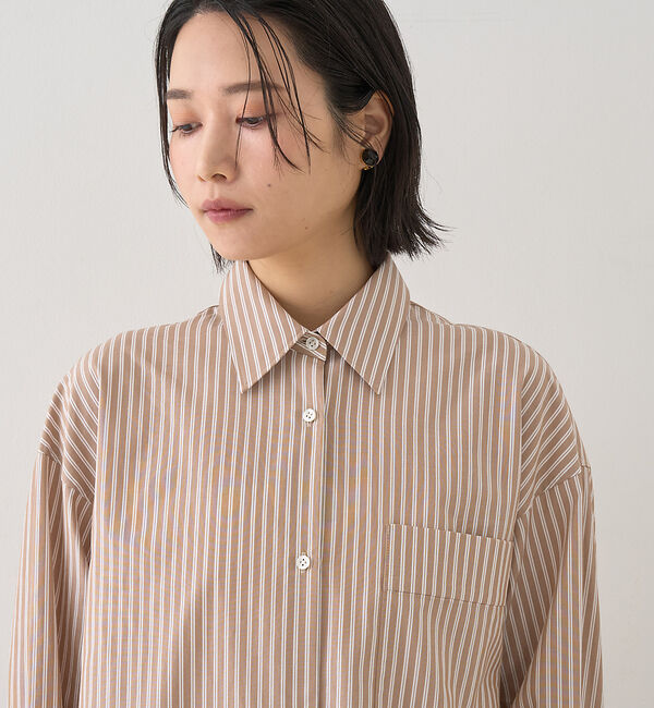 Rouge vif「ストライプメンズライクシャツ」|シャツ・ブラウス|