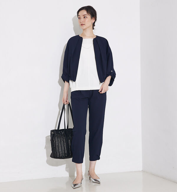 qualite「シアサッカーテーパードパンツ」|その他|