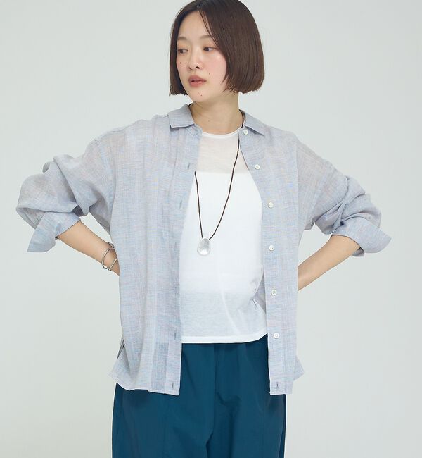 qualite「リネン混レギュラーシャツ」|シャツ・ブラウス|