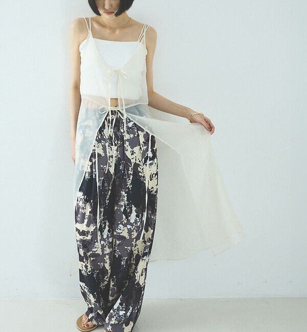 NOMINE「【前後着用可】無地 2WAY シアー キャミソール  ワンピース」|ワンピース|