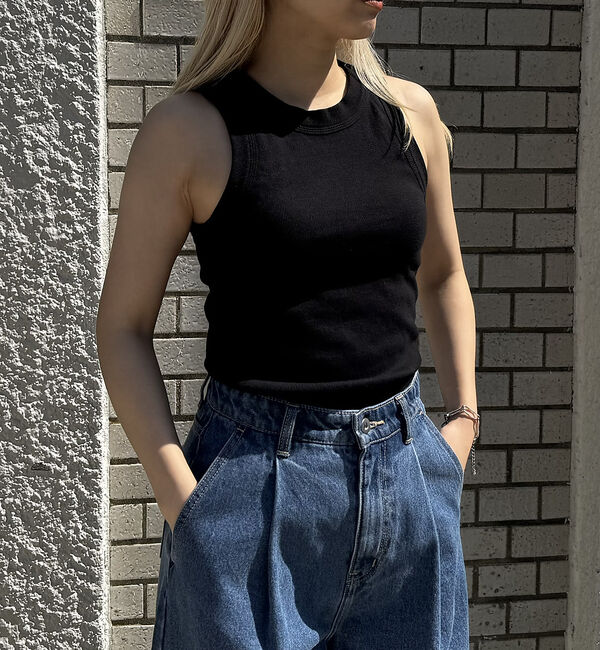 NOMINE「カップイン テレコ タンクトップ」|キャミソール|