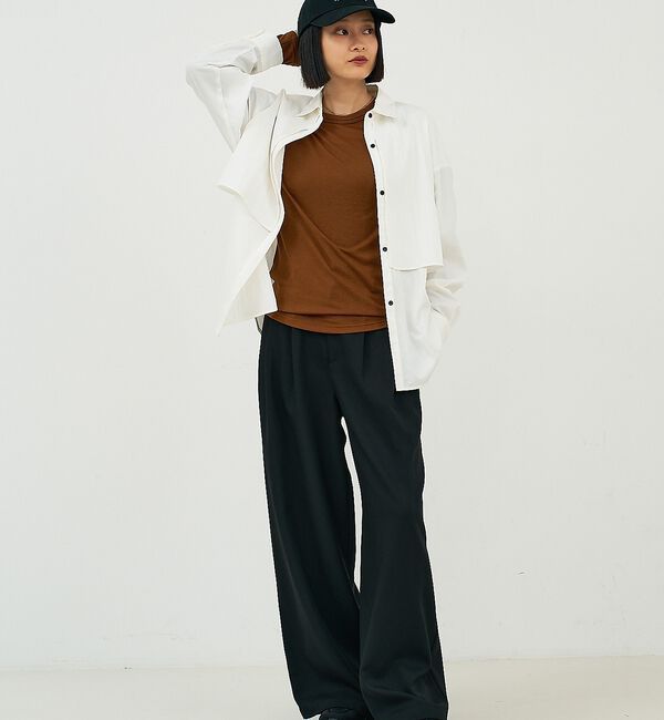 NOMINE「【ユニセックス】ロングヨーク オーバーサイズ シャツ」|シャツ・ブラウス|