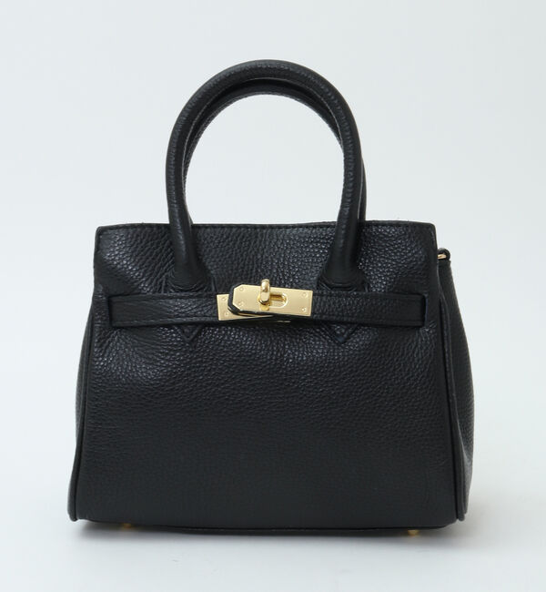 Liesse「【AULENTTI/オーレンティ】レザーバッグ (FB-05600-MINI-DO)」|ハンドバッグ|ブラック