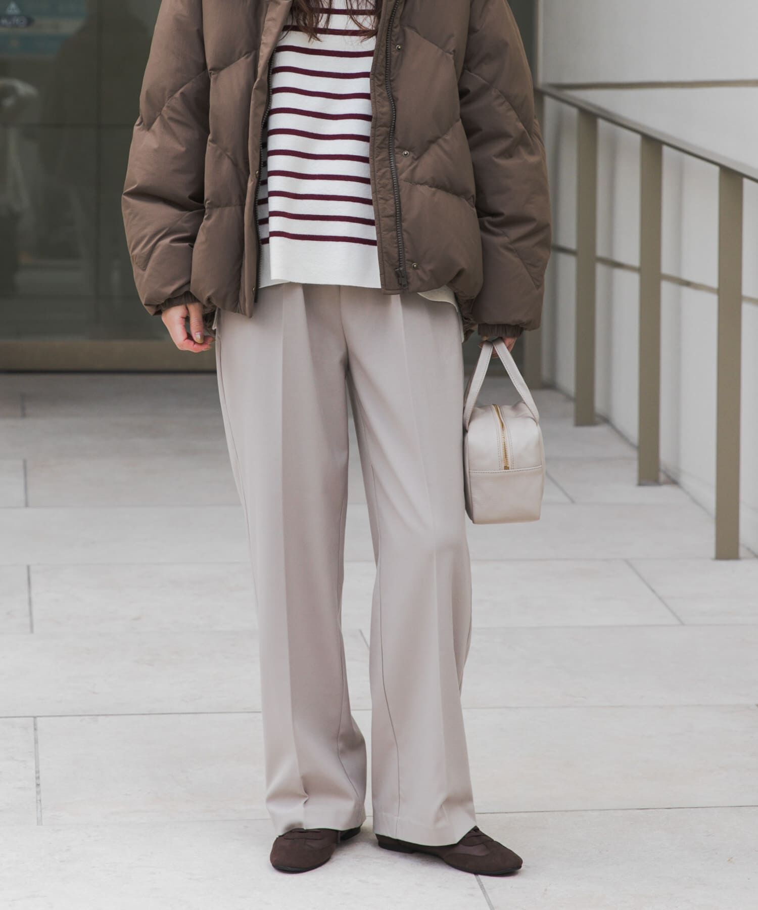 URBAN RESEARCH DOORS「『UR TECH』ウラキモウストレートイージーパンツ」|その他|ベージュ系その他