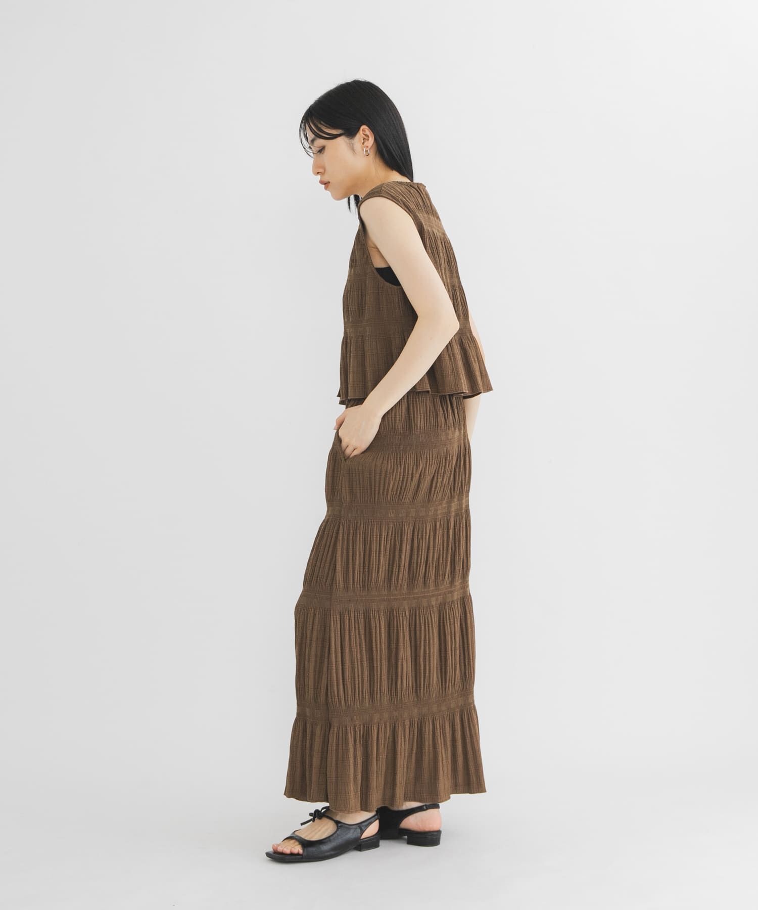  「マジョリカプリーツベストSETスカート」|その他|