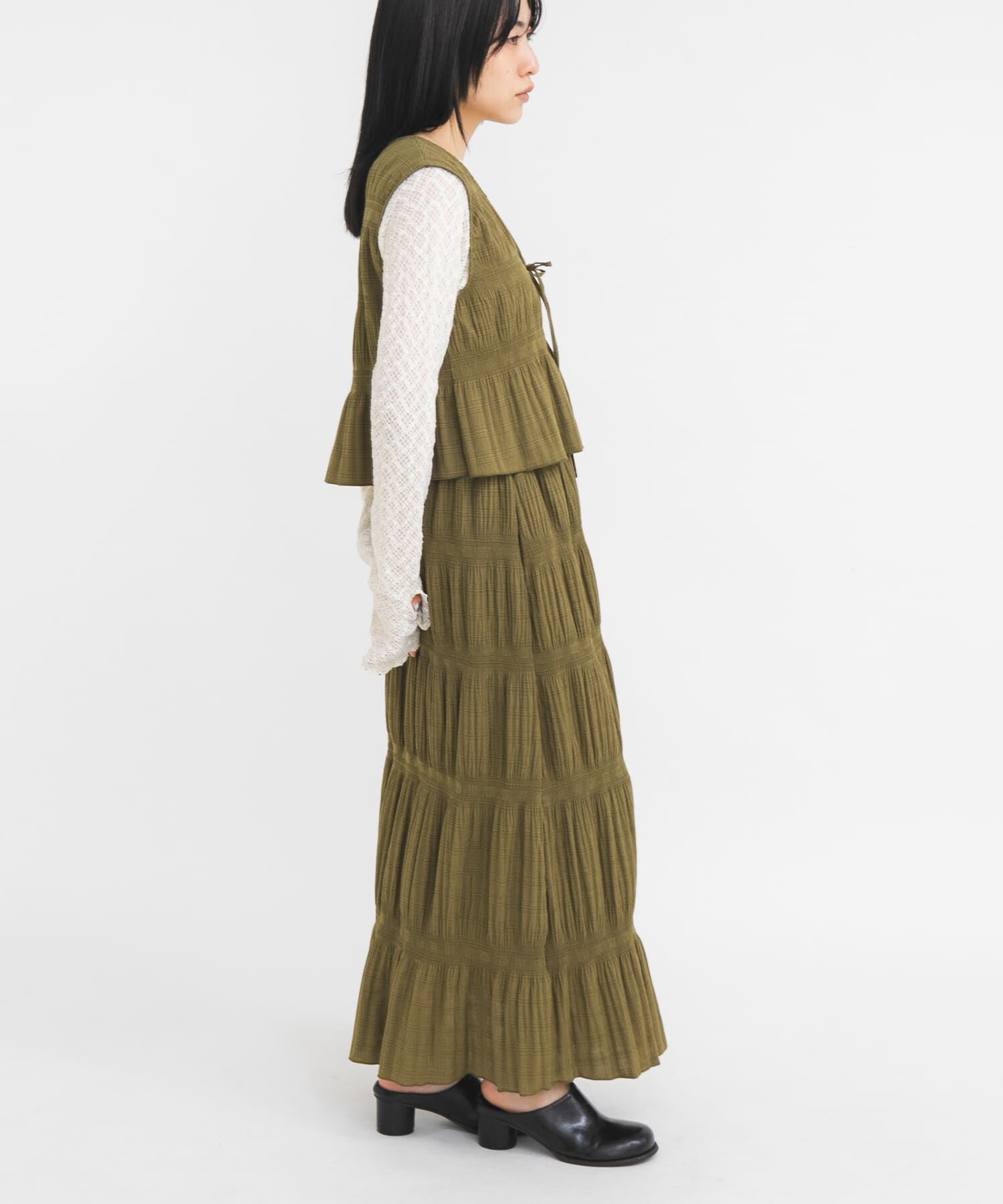  「マジョリカプリーツベストSETスカート」|その他|