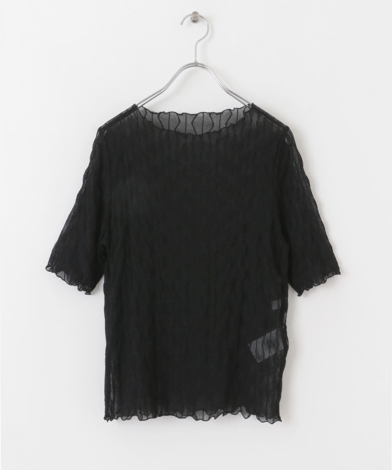 SENSE OF PLACE by URBAN RESEARCH「ウェーブパターンシアートップ(5分袖)」|Tシャツ・カットソー|