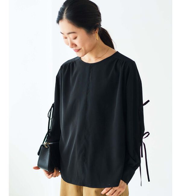 le.coeur blanc「ボリュームスリーブリボンブラウス」|シャツ・ブラウス|