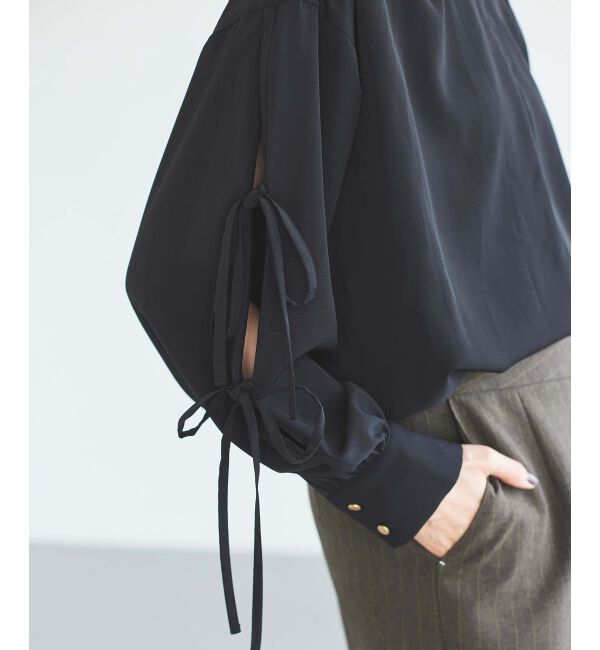 le.coeur blanc「ボリュームスリーブリボンブラウス」|シャツ・ブラウス|