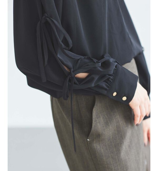 le.coeur blanc「ボリュームスリーブリボンブラウス」|シャツ・ブラウス|