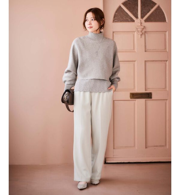le.coeur blanc「《手洗い可能》3WAYレイヤードニット」|ニット・セーター|