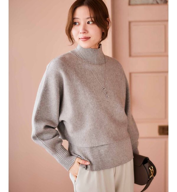 le.coeur blanc「《手洗い可能》3WAYレイヤードニット」|ニット・セーター|