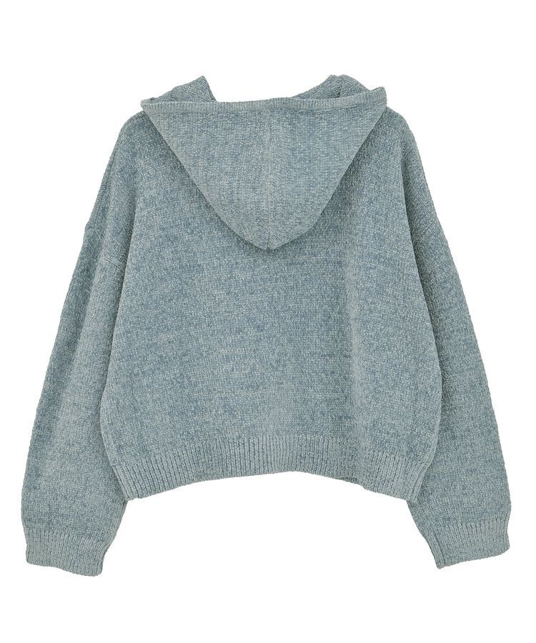 earth music&ecology「ベロアフーディージップニットカーディガン」|カーディガン|