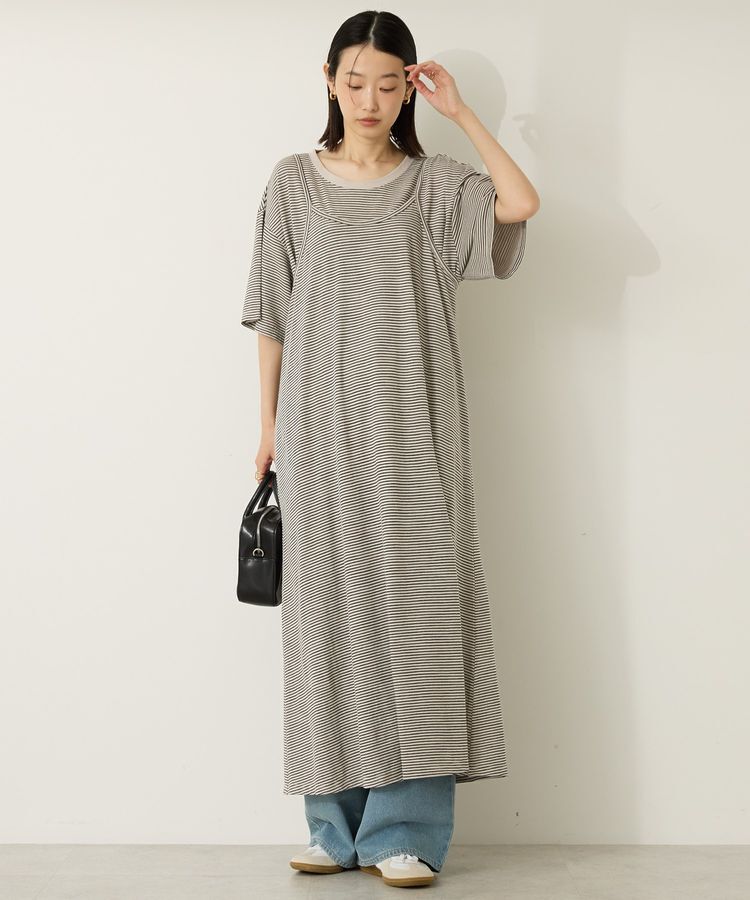 AMERICAN HOLIC「【2点セット】レイヤードボーダーＴワンピース」|ワンピース|