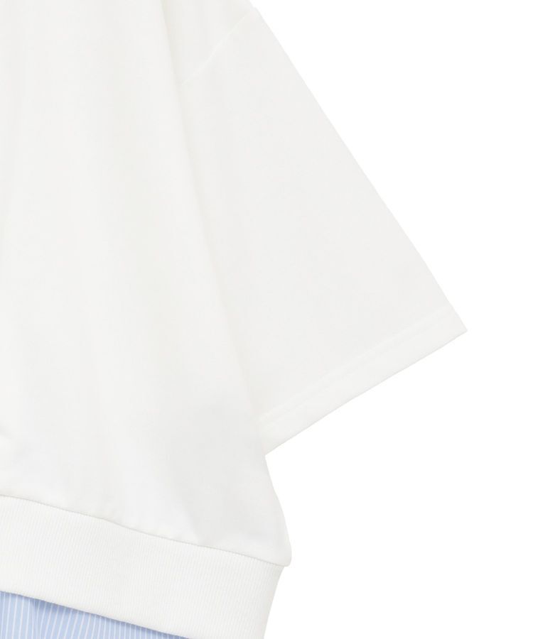 Green Parks「裾タックミニ裏毛シャツドッキングチュニック」|チュニック|