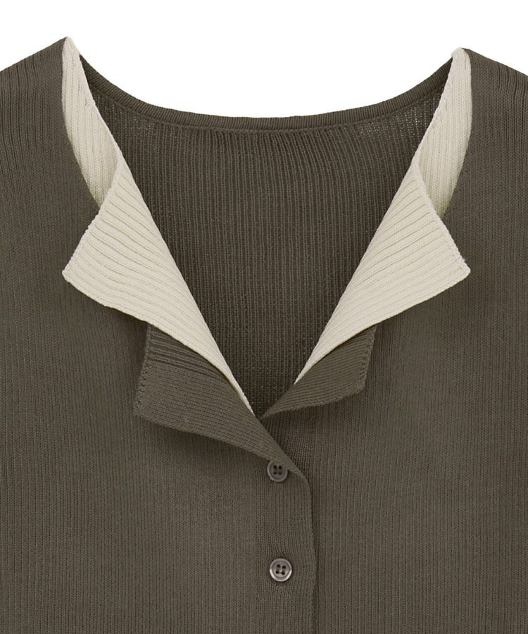 Green Parks「・Petit Fleur バイカラーレイヤードニット」|ニット・セーター|