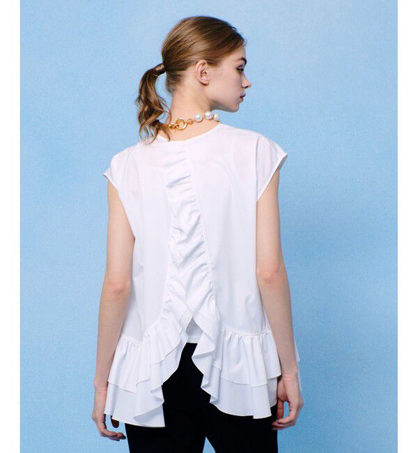 LOULOU WILLOUGHBY「【LOULOU WILLOUGHBY】ブロードフリルブラウス」|シャツ・ブラウス|