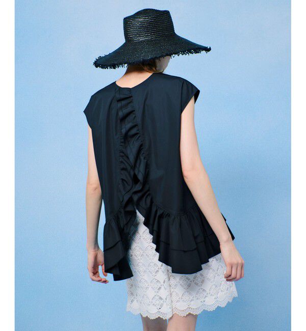 LOULOU WILLOUGHBY「【LOULOU WILLOUGHBY】ブロードフリルブラウス」|シャツ・ブラウス|