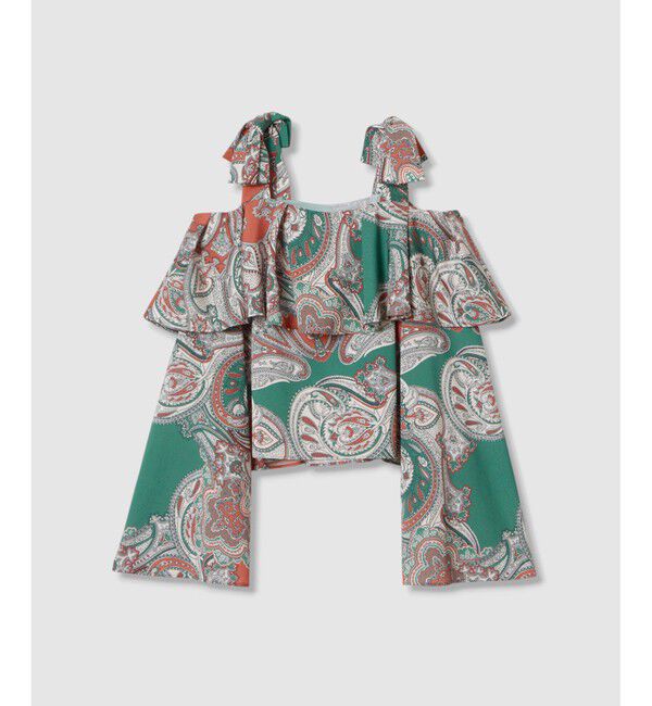 LOULOU WILLOUGHBY「【LOULOU WILLOUGHBY】RATTIペイズリーオフショルブラウス」|シャツ・ブラウス|