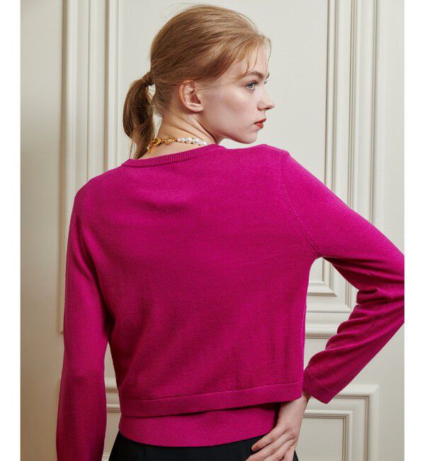 LOULOU WILLOUGHBY「【LOULOU WILLOUGHBY】メリノウールカラーカーディガン」|カーディガン|